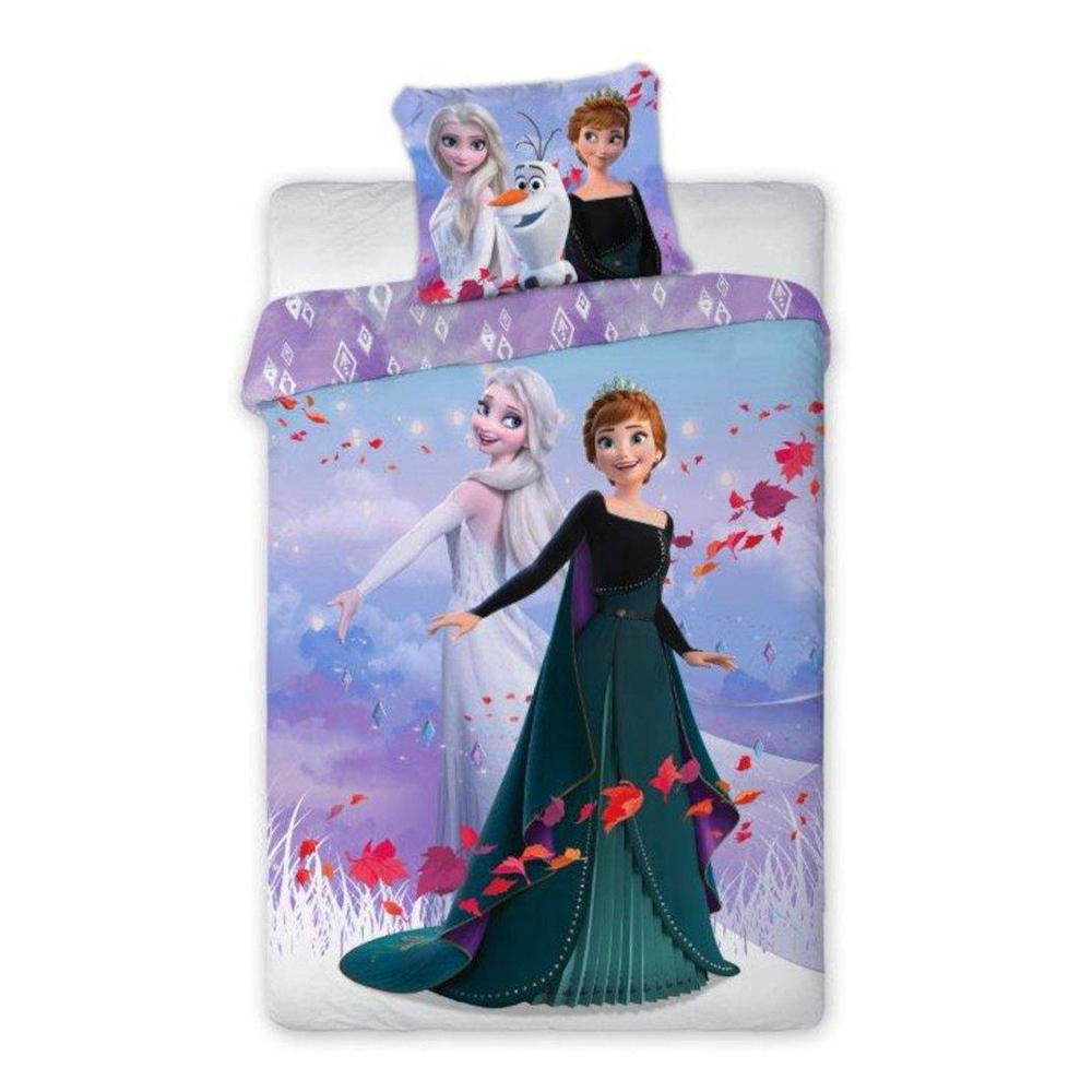 Lenjerie pentru Copii – Cearceaf Pilota (140×200 cm) + Fata de Perna (70×90 cm) – Frozen Anna si Elsa LDS0004 harnicuta.ro imagine noua