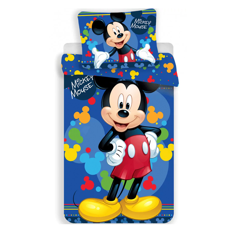 Lenjerie pentru Copii – Cearceaf Pilota (140×200 cm) + Fata de Perna (70×90 cm) – Albastru Mickey Mouse LDS0079 harnicuta.ro imagine noua