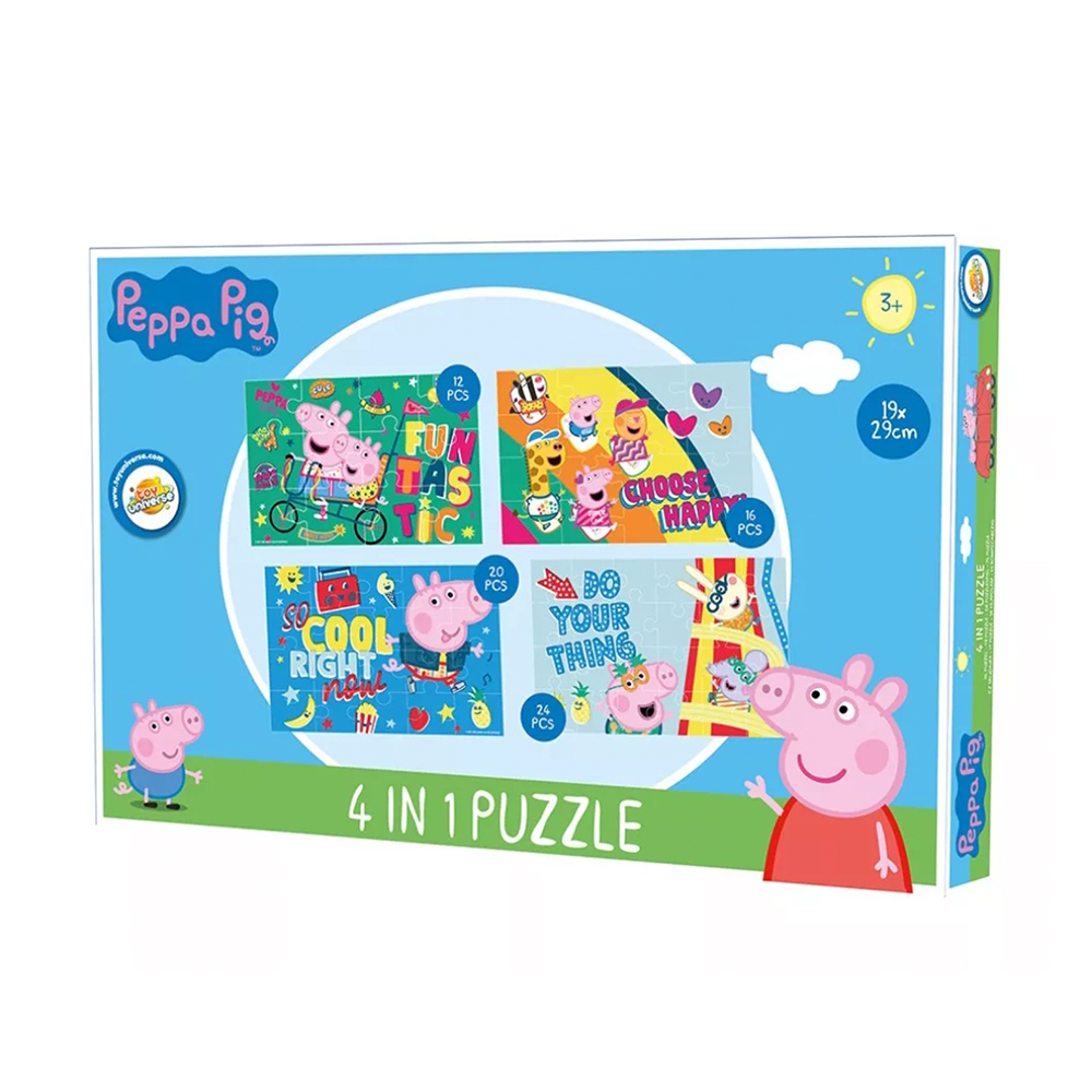 Joc de Puzzle – 4 in 1 – Peppa Pig LDS0096 harnicuta.ro imagine noua